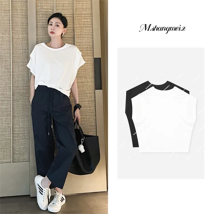 M.SHANGMEI.Z/沐熙【晴天】美大哥运动时尚舒适坎肩袖T恤X05T3539