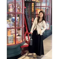 秋季穿搭套装女款爆款新款洋气大码设计感长袖上衣半身裙两件套女