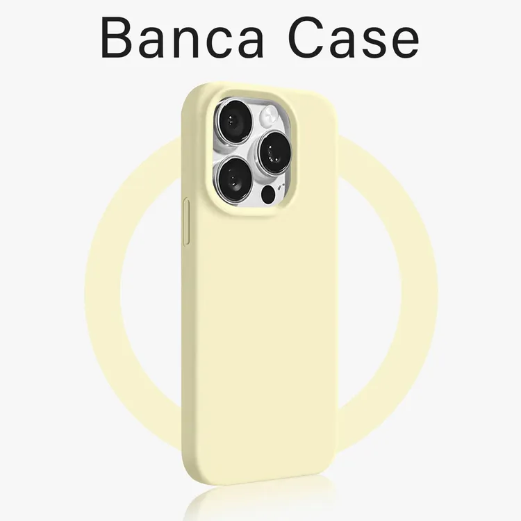 BANCA奶黄色肤感糯米壳适用苹果16/15promax手机壳iPhone14/13/12