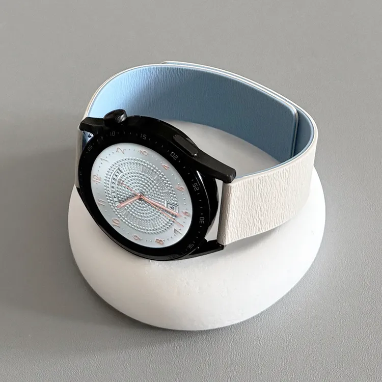 强磁吸云木纹硅胶GT5新款适用华为GT3手表watch4pro表带苹果荣耀2