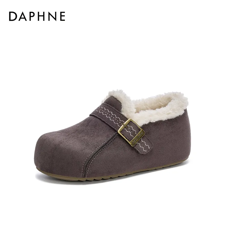 【宋茜代言】达芙妮勃肯防滑深口圆头厚底增高舒适保暖一脚蹬勃肯鞋