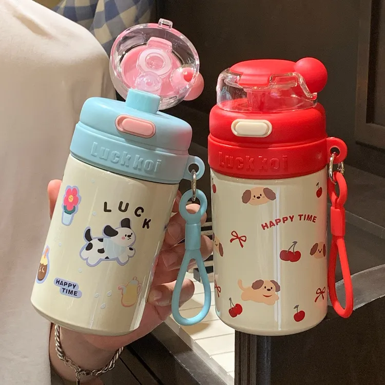 2025新款可爱保温杯女学生高颜值316不锈钢吸管水杯便携杯子