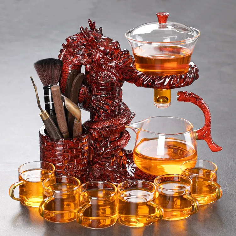 创意新款高档懒人磁吸自动出水茶具套装高端全套家用轻奢泡茶壶