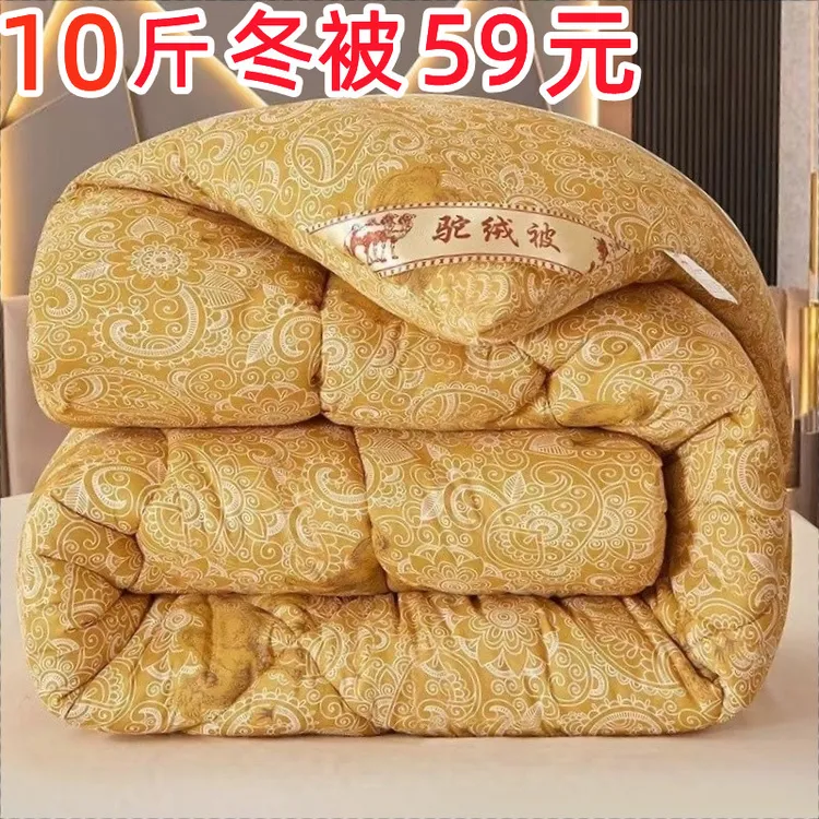 速热冬季加厚保暖驼绒被驼毛被子被芯加绒单双人学生宿舍春秋被