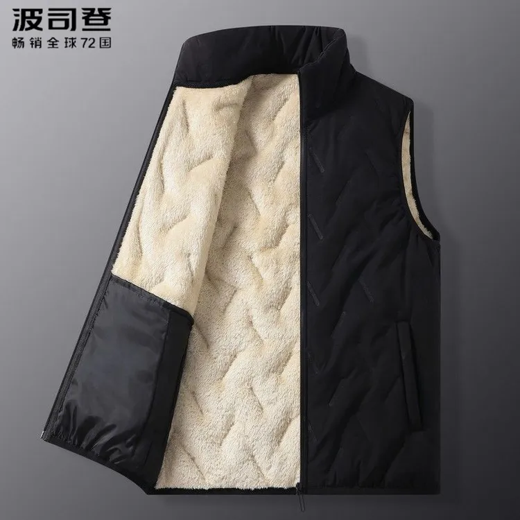 波司登联名EAMI秋冬马甲新款立领加绒加厚马甲男中青年外穿保暖羊