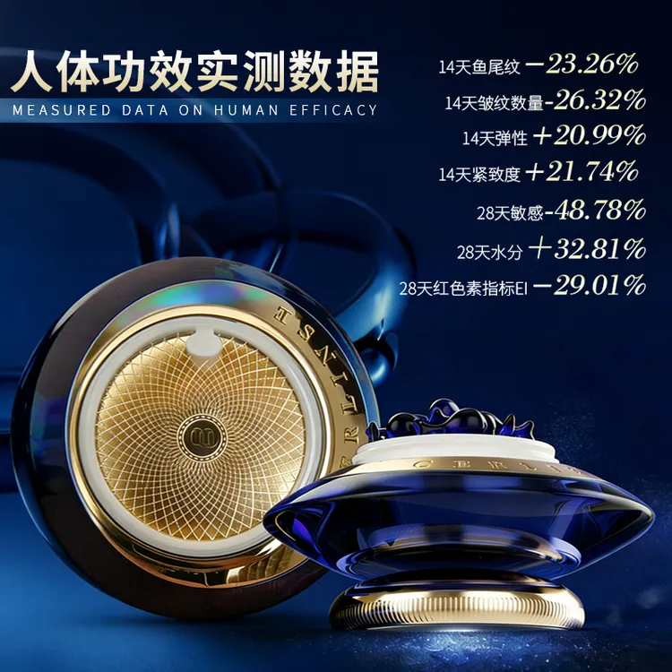14天皱纹-26.32%  弹性+20.99% 紧致+21.74%蓝宝石抗皱紧致胶囊舱