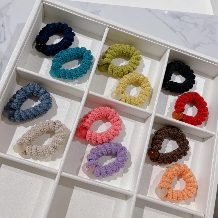 日韩彩色高弹电话线发绳