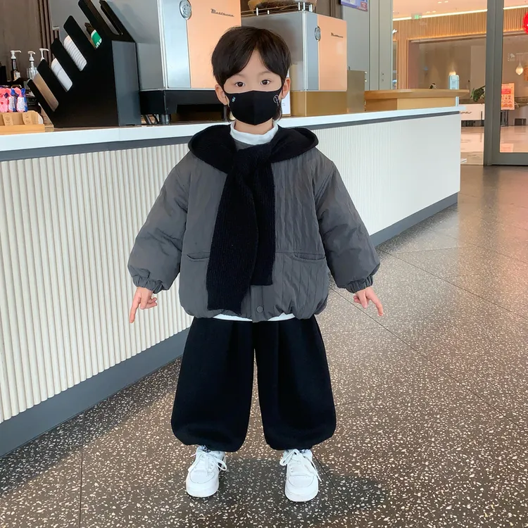 男童冬季加厚夹棉外套2025新款韩范男宝加绒棉衣儿童冬装男孩棉服