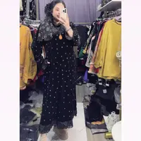深圳3218重工满钻黑天鹅钻裙连衣裙气质显瘦长裙裙子