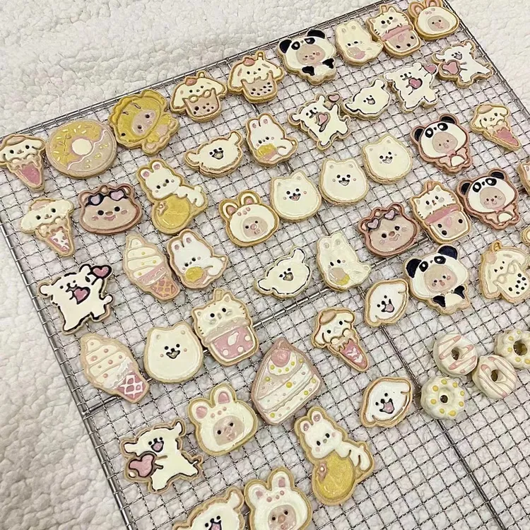 可爱鸡肉奶酪淋面宠物饼干猫咪狗狗鼠鼠配餐零食蛋糕装饰