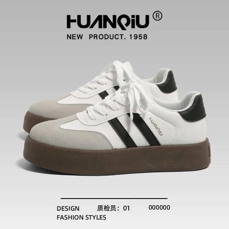 环球厚底德训鞋男士2025秋季新款国潮板鞋女爆款干净感痞帅运动鞋