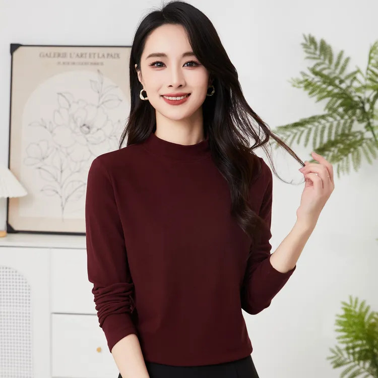 【认准正版】秋冬双面澳绒小立领保暖简约百搭时尚洋气减龄长袖加