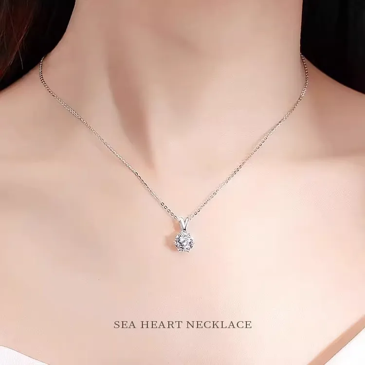 链子足银 999纯银莫桑钻项链女款轻奢小众2025新款生日礼物送女友