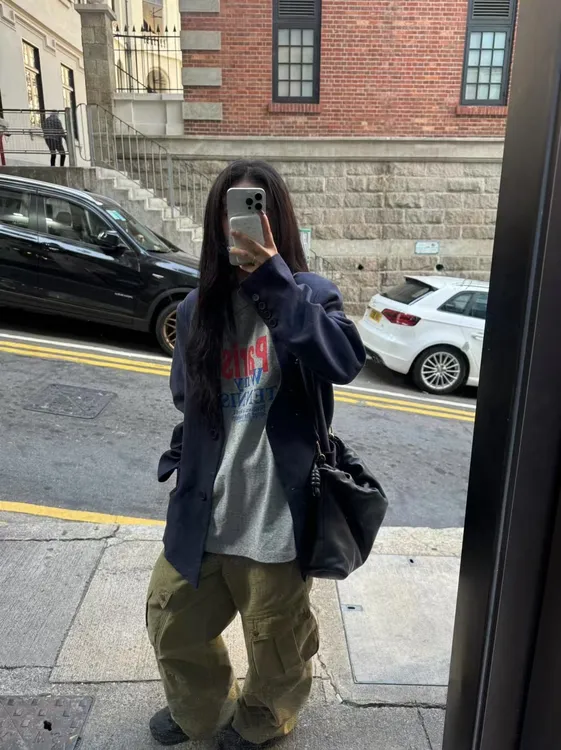 逸语IN choose u2025春季宽松韩版质感无领西装外套女