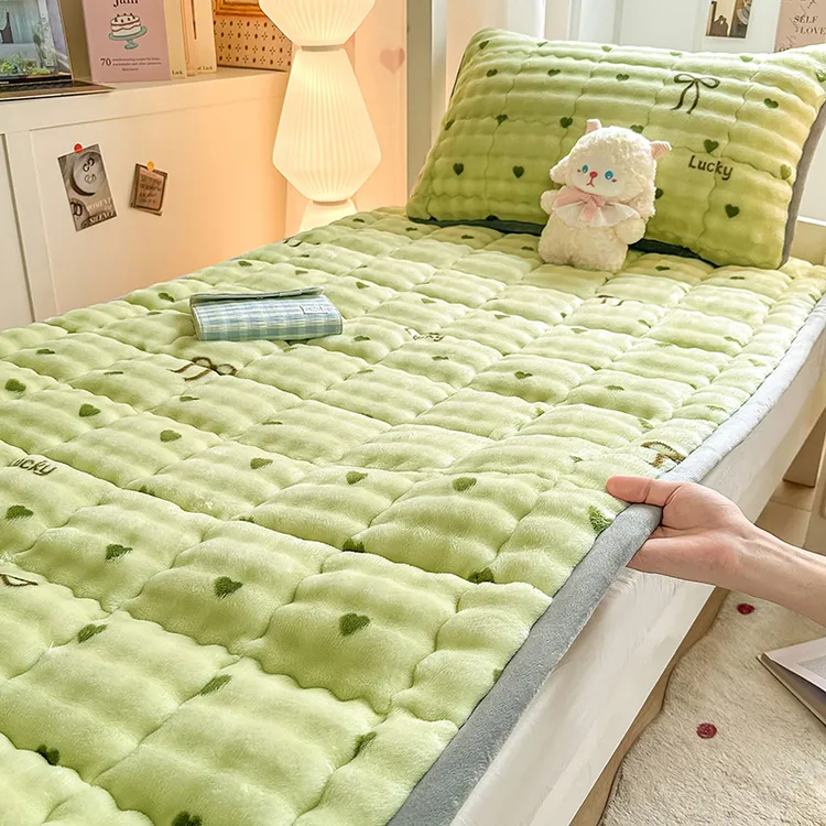 牛奶绒床垫软垫大学生宿舍单人床褥垫冬季保暖垫90x200cm住校专用