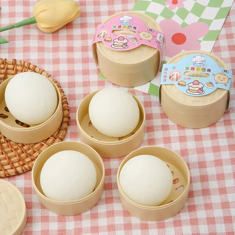 带蒸笼解压仿真包子馒头水饺捏捏乐过家家食玩创意玩具礼品