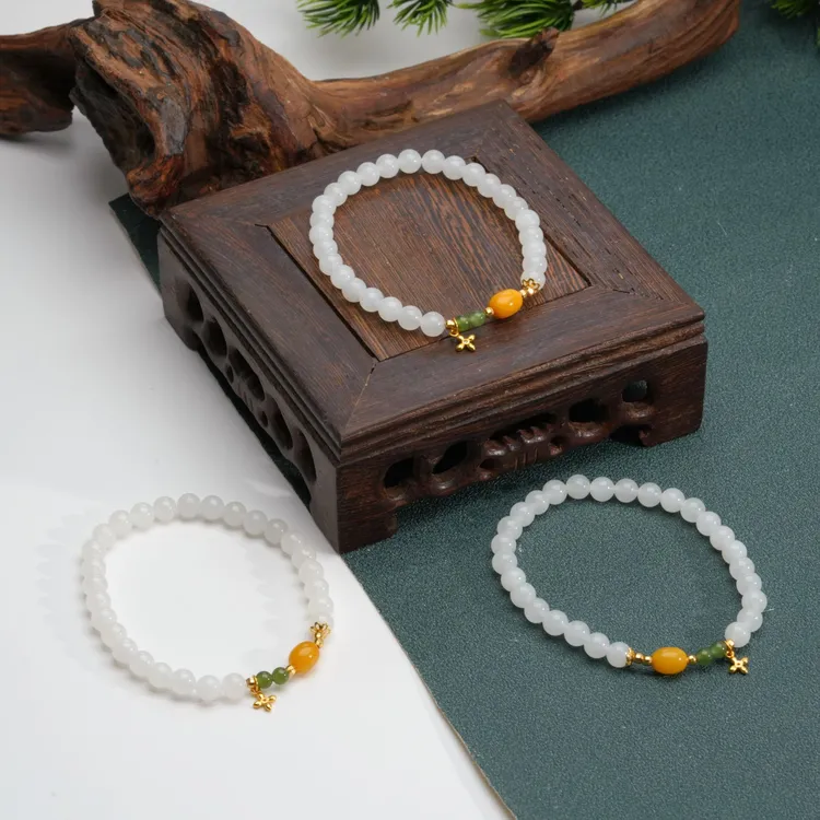 【小北严选】和田玉DIY单圈手串约5mm+【多样性发一件】-AH09X930