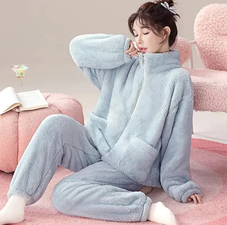 【加厚雪地绒】真加厚约2斤重！男女同款雪地绒能外穿睡衣家居服7799