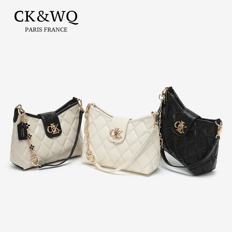 CK&WQ/包包女款爆款2025  百搭小香风菱格单肩斜挎腋下手提女包包商品图