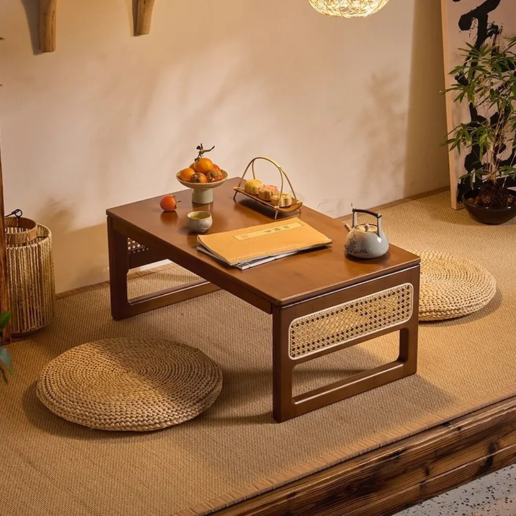 折叠飘窗桌榻榻米床上矮桌家用学习炕桌简易窗台茶桌阳台休闲炕几