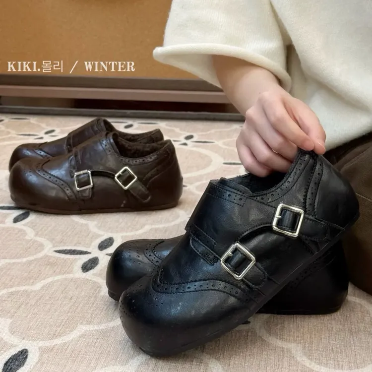 2025冬季新款加绒加厚穆勒鞋厚底增高勃肯鞋复古乐福鞋DY97