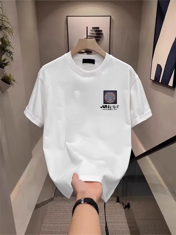 韩版T恤美式白棉T印花圆领春夏修身夏季时尚通用半袖宽松短袖