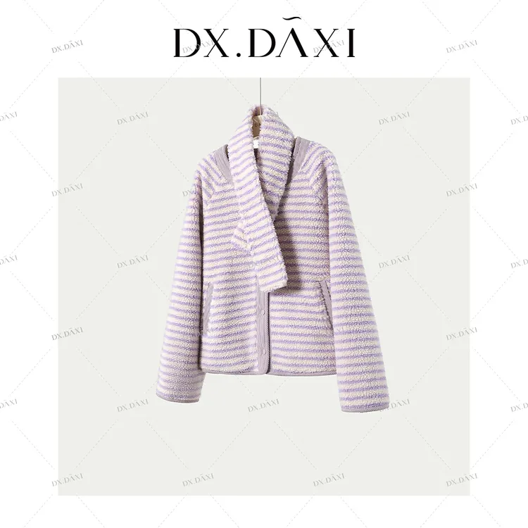 代大喜【冬日之约】毛绒绒双面穿外套女冬季新款韩版宽松显瘦上衣