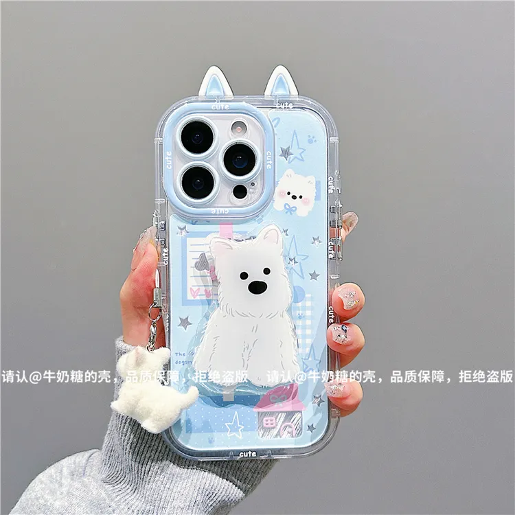 羽纱奶油壳适用苹果17/iPhone/华为荣耀/OPPO/VIVO/小米/手机壳潮