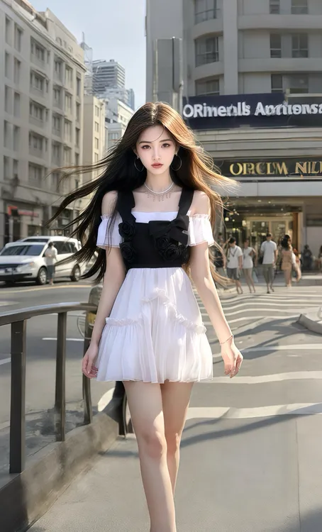 拼接小众黑白撞色性感辣妹纯欲吊带连衣裙时尚气质新款夏季法式