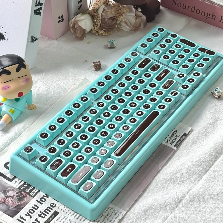 Ainbell薄荷巧克力Base99复古创意打字机械键盘推荐女生办公无线