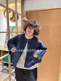 夏沐家简约宽松牛仔短款外套019