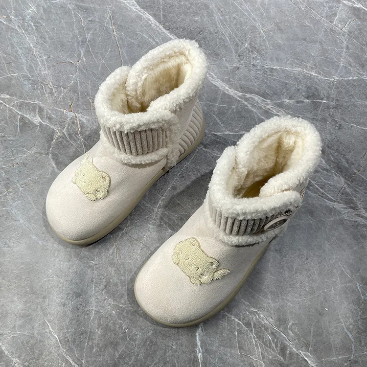 加绒雪地靴女款2025爆款保暖棉鞋冬季小众设计外穿时尚休闲毛毛鞋