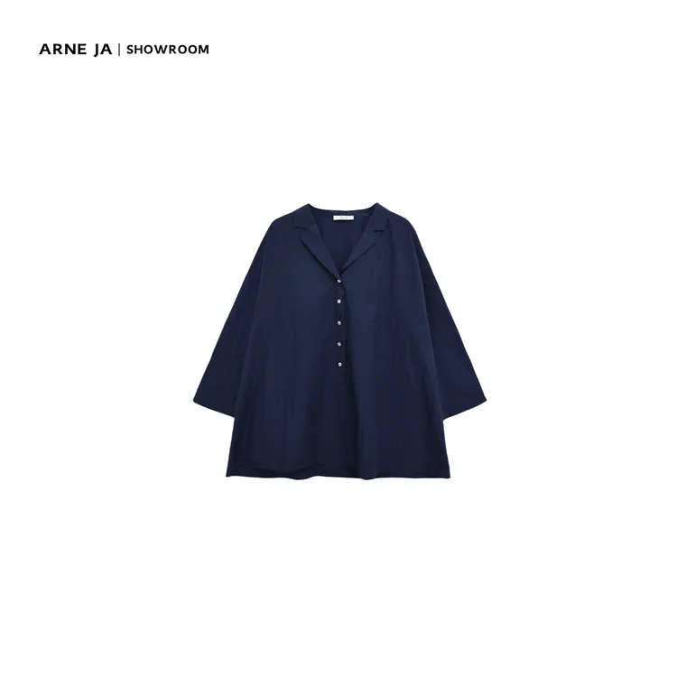 ARNE JA｜“素色时髦”日本盐缩高支水洗棉西装领艺术感衬衫A1033