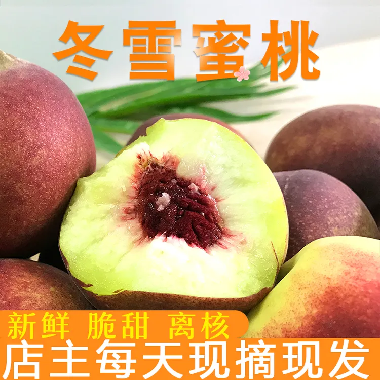 山东青州蜜桃脆甜青瓤5斤脆甜多汁秋冬雪蜜桃冬桃小桃子10斤应季