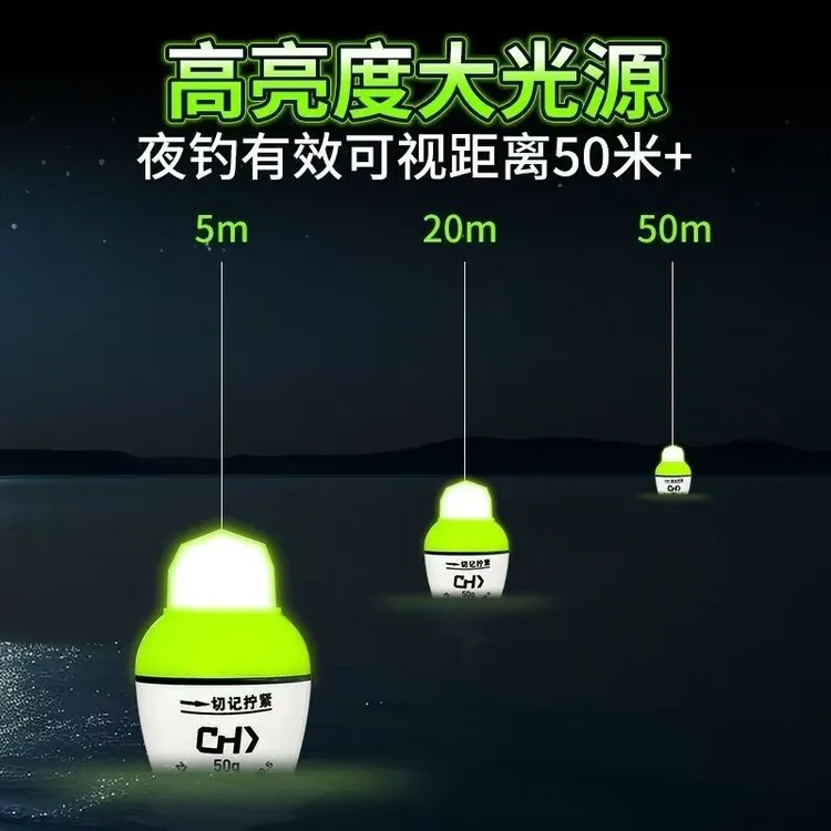 琴钓圣曼超大号中鱼变色浮漂抛竿海竿鲢鳙大肚漂咬钩爆闪大肚浮漂