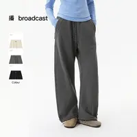 【达人专属】播冬季新品抽绳百搭多色垂感弯刀休闲裤DDS4KD5165