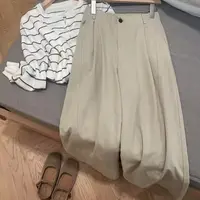 P&C studio 慵懒感腔调100棉质阔腿裤