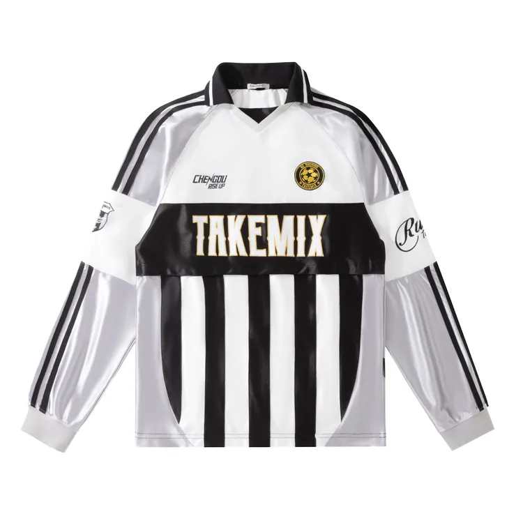 Takemix-黑白灰丝光复古球衣