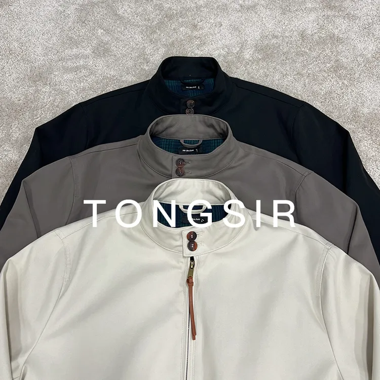 TONGSIR『拉·夫夹克』秋季哈灵顿立领夹克外套男高级质感休闲上衣