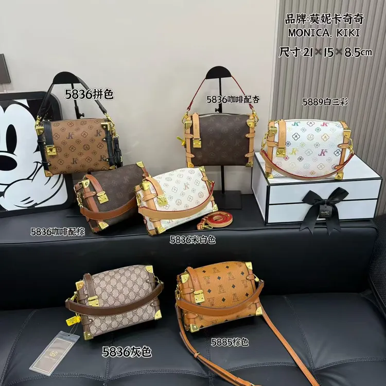 新款小众品牌单肩斜挎盒子包女士