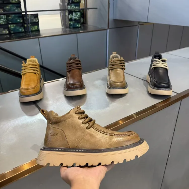 男鞋秋季新款单棉同款加绒保暖棉鞋复古潮鞋男士休闲鞋国潮网红鞋