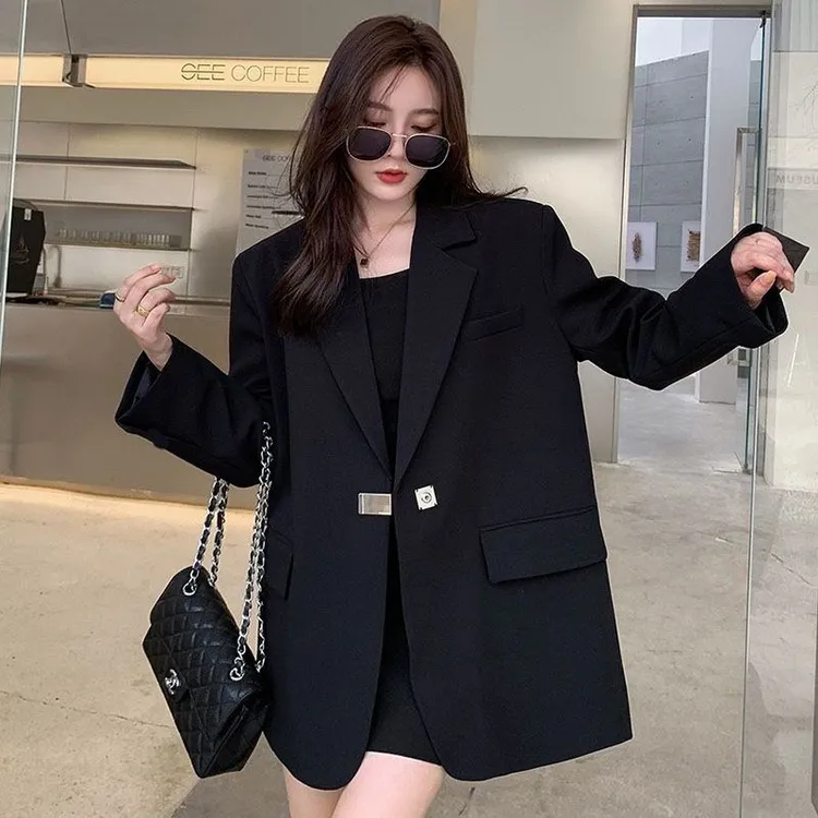 西装外套女2024春秋新款高级感韩版宽松大码西服上衣女