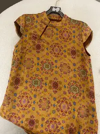 南油朱朱翠花提花衬衣有袖0020