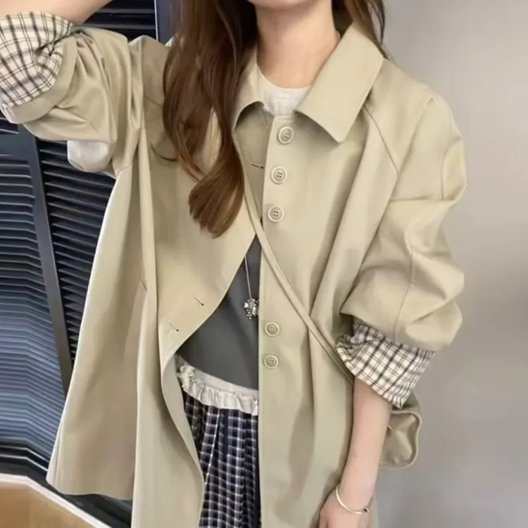 2025秋季新款风衣外套女巨好看的中长款小个子正流行爆款韩版上衣