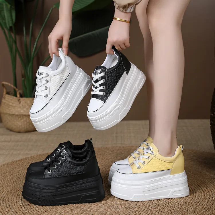 【跟高10厘米】厚底内增高小白鞋女鞋2025秋冬季新款小个子休闲鞋潮