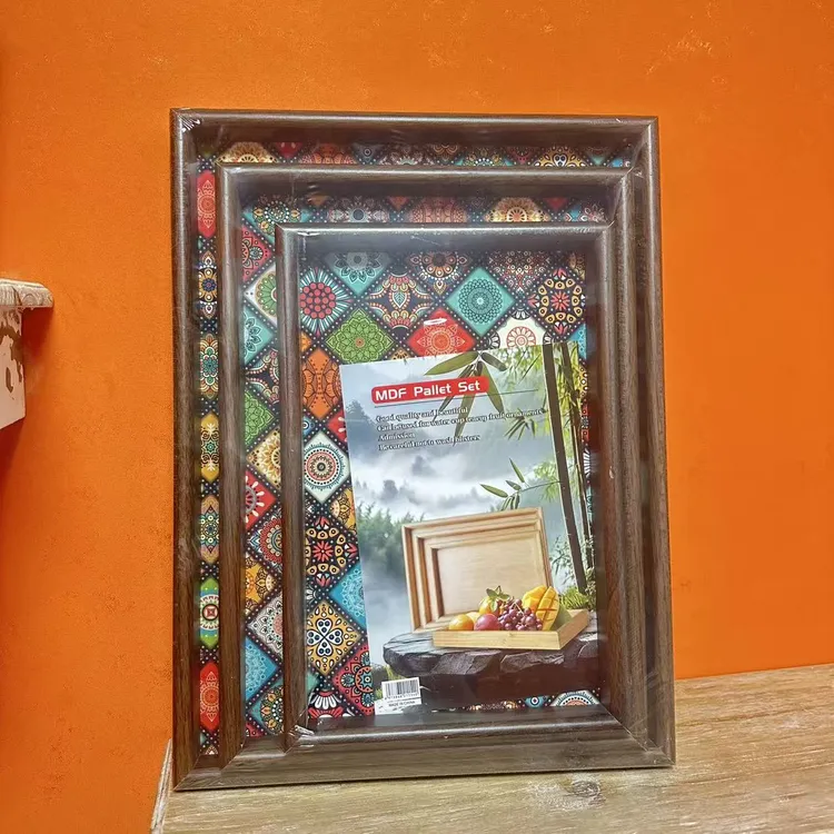 【简爱好物】网红波西米亚风木制相框托盘三件套