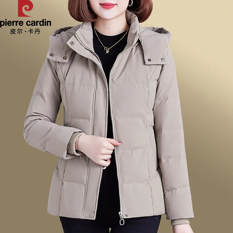 皮尔卡丹高端短款羽绒服女冬季2025新款加绒加厚保暖时尚修身外套