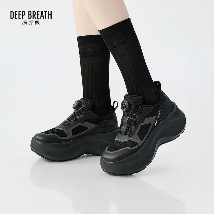 DEEP BREATH深呼吸女鞋运动风扭扭扣机能厚底休闲鞋AX12322