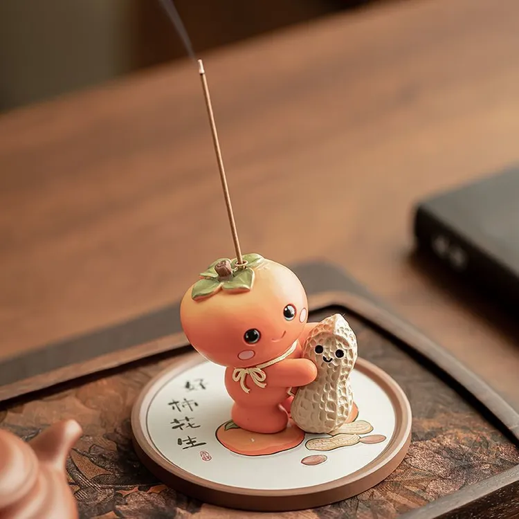 好事发生香插摆件香炉家用室内中式送礼香插香座茶台桌面摆件yw