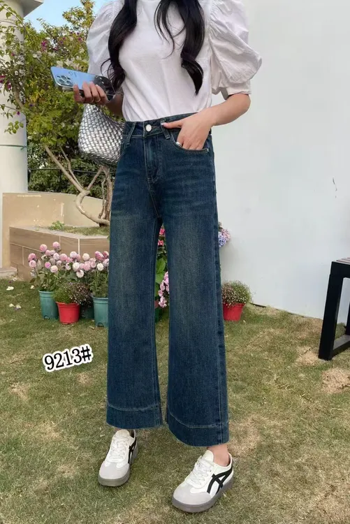心灵之依/小整款/阔腿裤/老爹裤/直筒/加绒加厚牛仔裤女款